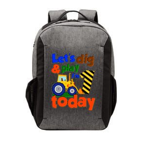 Let's Dig And Play I'm 1 One Today 1st Birthday Party Excavator Vector Backpack