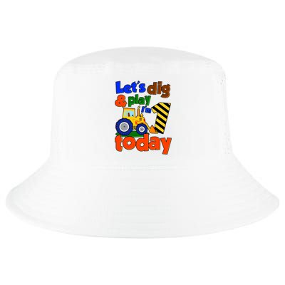 Let's Dig And Play I'm 1 One Today 1st Birthday Party Excavator Cool Comfort Performance Bucket Hat