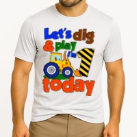 Let's Dig And Play I'm 1 One Today 1st Birthday Party Excavator Cooling Performance Crew T-Shirt