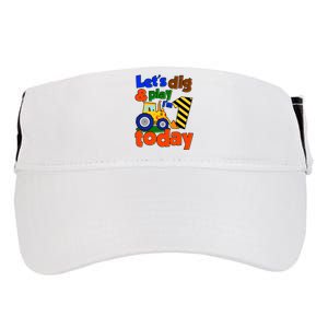 Let's Dig And Play I'm 1 One Today 1st Birthday Party Excavator Adult Drive Performance Visor