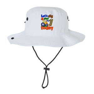 Let's Dig And Play I'm 1 One Today 1st Birthday Party Excavator Legacy Cool Fit Booney Bucket Hat