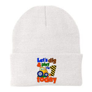 Let's Dig And Play I'm 1 One Today 1st Birthday Party Excavator Knit Cap Winter Beanie