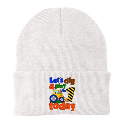 Let's Dig And Play I'm 1 One Today 1st Birthday Party Excavator Knit Cap Winter Beanie