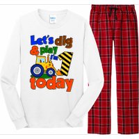 Let's Dig And Play I'm 1 One Today 1st Birthday Party Excavator Long Sleeve Pajama Set