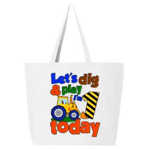 Let's Dig And Play I'm 1 One Today 1st Birthday Party Excavator 25L Jumbo Tote