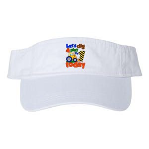 Let's Dig And Play I'm 1 One Today 1st Birthday Party Excavator Valucap Bio-Washed Visor