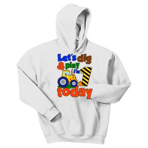 Let's Dig And Play I'm 1 One Today 1st Birthday Party Excavator Kids Hoodie