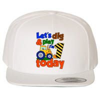 Let's Dig And Play I'm 1 One Today 1st Birthday Party Excavator Wool Snapback Cap