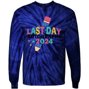 Last Day Autographs 2024 End Of School Tie-Dye Long Sleeve Shirt