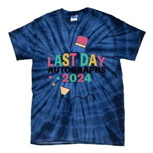 Last Day Autographs 2024 End Of School Tie-Dye T-Shirt