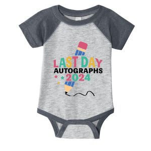 Last Day Autographs 2024 End Of School Infant Baby Jersey Bodysuit