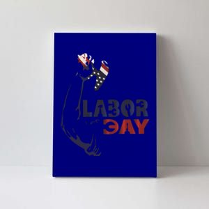 Labor Day America Flag Laborer Gift Happy Labor Day Gift Canvas