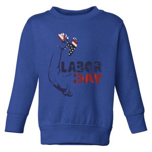 Labor Day America Flag Laborer Gift Happy Labor Day Gift Toddler Sweatshirt