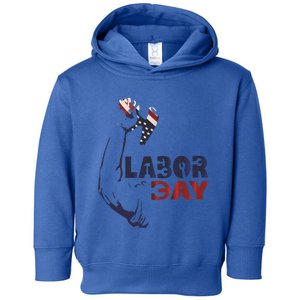 Labor Day America Flag Laborer Gift Happy Labor Day Gift Toddler Hoodie