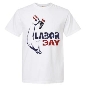 Labor Day America Flag Laborer Gift Happy Labor Day Gift Garment-Dyed Heavyweight T-Shirt