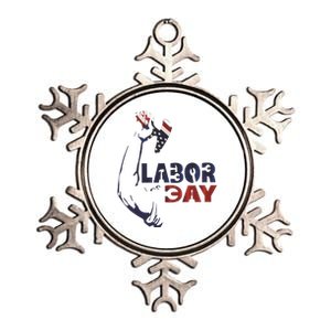 Labor Day America Flag Laborer Gift Happy Labor Day Gift Metallic Star Ornament