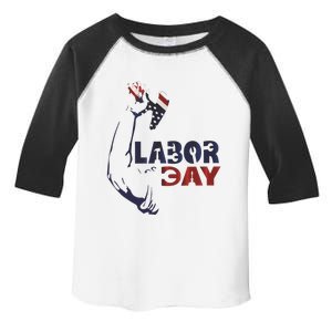 Labor Day America Flag Laborer Gift Happy Labor Day Gift Toddler Fine Jersey T-Shirt