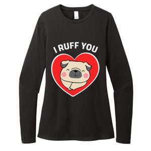 Lucky Dog Animal Rescue I Ruff You Valentine's Day Womens CVC Long Sleeve Shirt