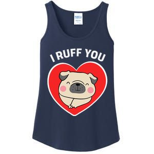 Lucky Dog Animal Rescue I Ruff You Valentine's Day Ladies Essential Tank