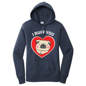 Lucky Dog Animal Rescue I Ruff You Valentine's Day Women's Pullover Hoodie