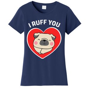 Lucky Dog Animal Rescue I Ruff You Valentine's Day Women's T-Shirt