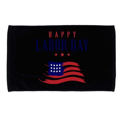 Labor Day American Flag Patriotic Gift Microfiber Hand Towel