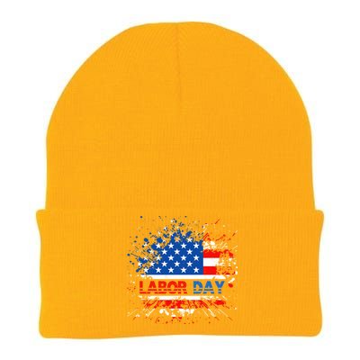 Labor Day American Flag Summer Celebration Gift Knit Cap Winter Beanie