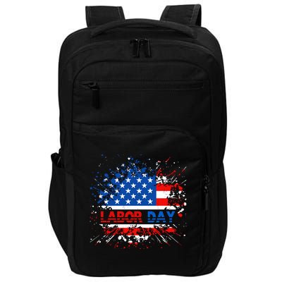 Labor Day American Flag Summer Celebration Gift Impact Tech Backpack