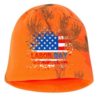 Labor Day American Flag Summer Celebration Gift Kati - Camo Knit Beanie