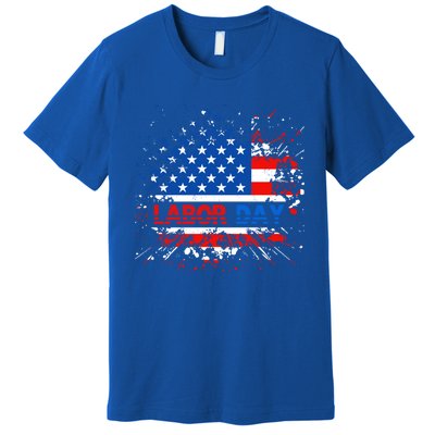 Labor Day American Flag Summer Celebration Gift Premium T-Shirt