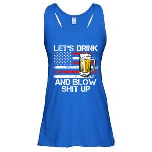 Lets Drink And Blow Shit Up Drink Fan USA Independence Day Ladies Essential Flowy Tank