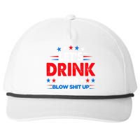 Lets Drink And Blow Shit Up Drink Fan USA Independence Day Snapback Five-Panel Rope Hat