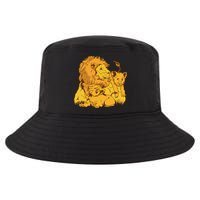Lion Dad And Babies Cool Comfort Performance Bucket Hat
