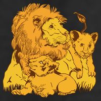 Lion Dad And Babies Cool Comfort Performance Bucket Hat