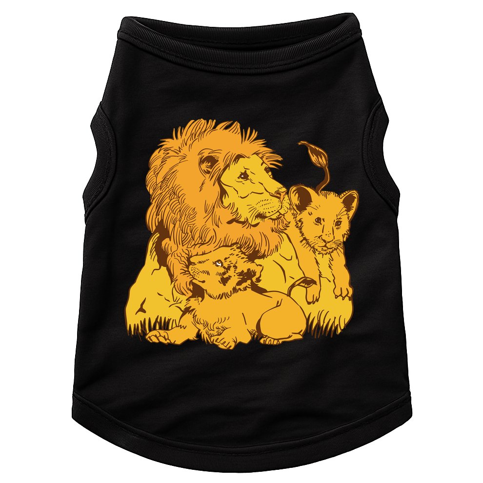 Lion Dad And Babies Doggie Tank