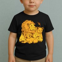 Lion Dad And Babies Toddler T-Shirt