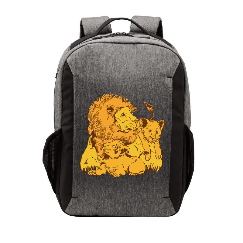 Lion Dad And Babies Vector Backpack
