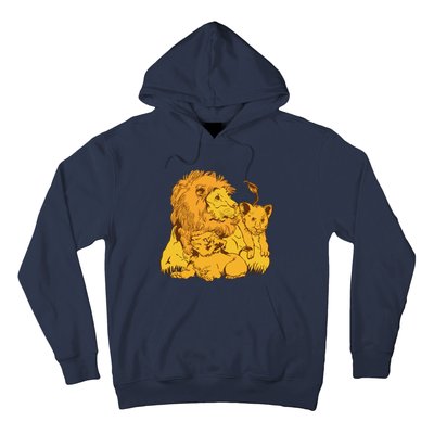 Lion Dad And Babies Hoodie