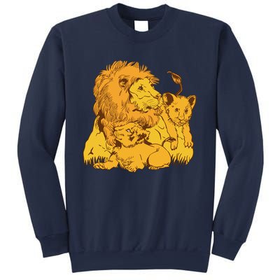 Lion Dad And Babies Sweatshirt