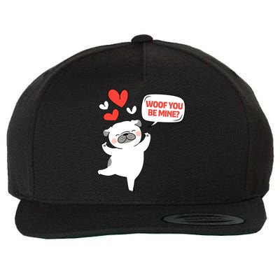 Lucky Dog Animal Rescue Gift Be Mine Valentine's Day Funny Gift Wool Snapback Cap