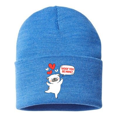 Lucky Dog Animal Rescue Gift Be Mine Valentine's Day Funny Gift Sustainable Knit Beanie