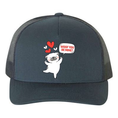 Lucky Dog Animal Rescue Gift Be Mine Valentine's Day Funny Gift Yupoong Adult 5-Panel Trucker Hat