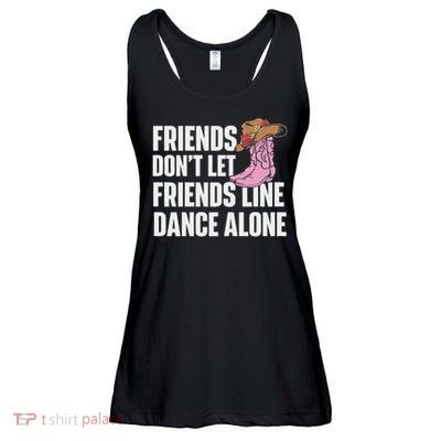 Line Dance Alone Country Music Western Dancer Cowgirl Ladies Essential Flowy Tank