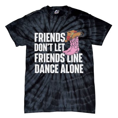 Line Dance Alone Country Music Western Dancer Cowgirl Tie-Dye T-Shirt