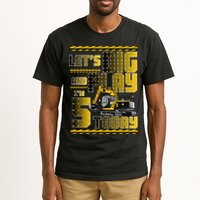 Let's Dig And Play I'm 5 Today 5th Birthday Party Excavator Tall T-Shirt