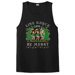 Line Dance And Be Merry Christmas Elf Dancing Holiday Season PosiCharge Competitor Tank