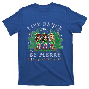 Line Dance And Be Merry Christmas Elf Dancing Holiday Season T-Shirt