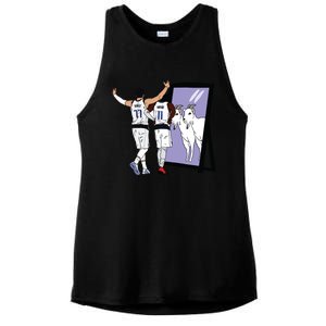 Luka Doncic And Kyrie Irving Mirror Goats Dallas Ladies PosiCharge Tri-Blend Wicking Tank