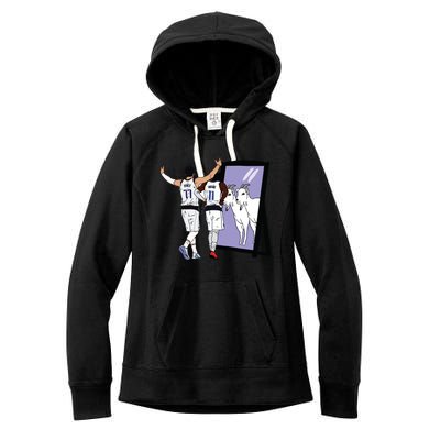 Luka Doncic And Kyrie Irving Mirror Goats Dallas Women's Fleece Hoodie