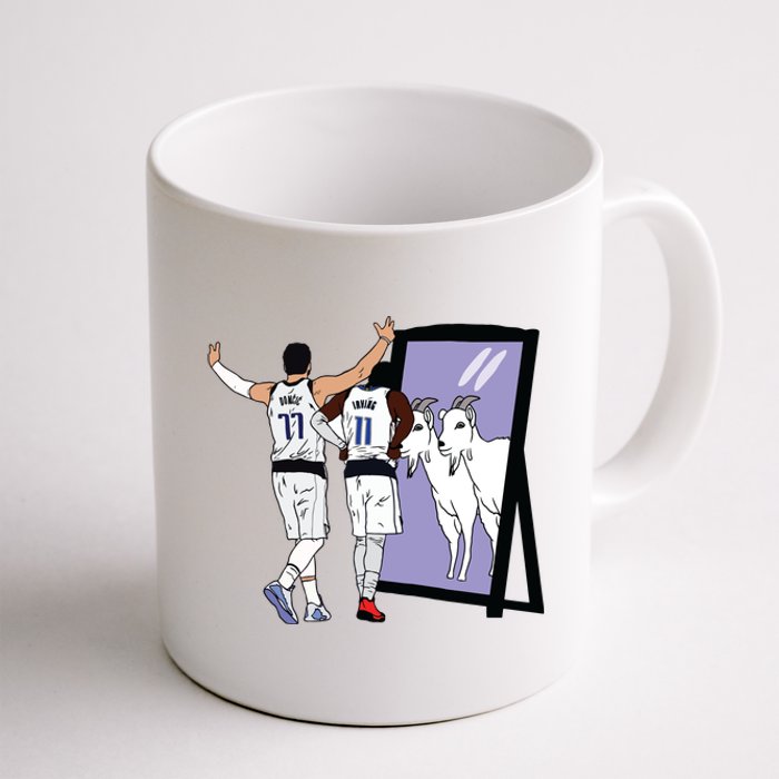 Luka Doncic And Kyrie Irving Mirror Goats Dallas Coffee Mug